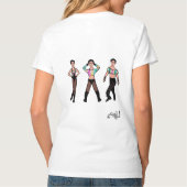 Tri Pose Dancer Pastel & Zwart #2 T-shirt (Achterkant)