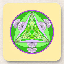 Tri-Pyramid Tiger Onderzetters