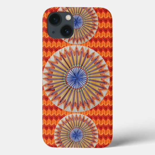 Tri Rainbow en Oranje Chevron Case-Mate iPhone Case (Achterkant)