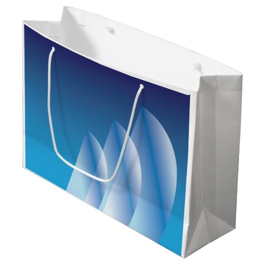 Tri-Sail Translucent Blue Sky Groot Cadeauzakje (Voorkant Gekanteld)