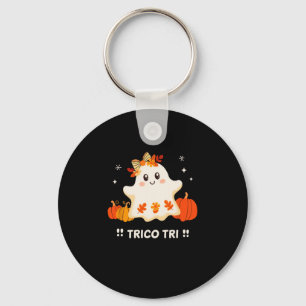 Tri Schattige Halloween Spooky Mexican Ghost Spang Sleutelhanger