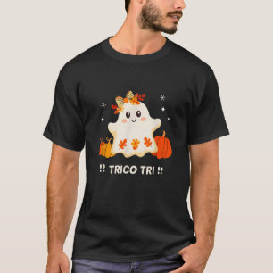 Tri Schattige Halloween Spooky Mexican Ghost Spang T-shirt