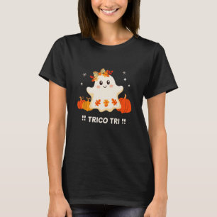 Tri Schattige Halloween Spooky Mexican Ghost Spang T-shirt