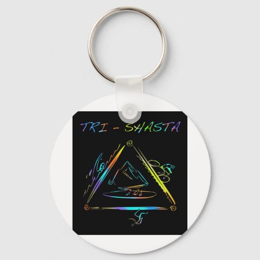 Tri Shasta Triathalon Logo Sleutelhanger (Voorkant)