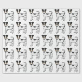 Tri Smooth Coat Parson Russell Terrier Patroon Cadeaupapier (Vlak)