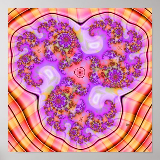 Tri-Spiral Push (12 x 12 inch) Art Print Poster (Voorkant)