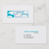 Tri-Squares - Wolken Visitekaartje (Voorkant / Achterkant)