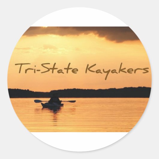 Tri-State Kayakers Ronde Sticker (Voorkant)