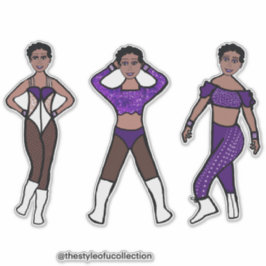 Tri-stijl danser Paarse #1 Sticker