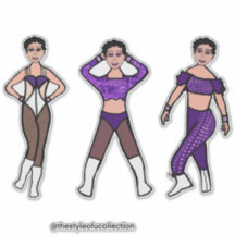 Tri-stijl danser Paarse #2 Sticker