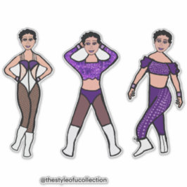 Tri-stijl danser Paarse #2 Sticker