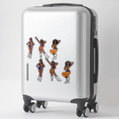 Tri Style Oranje & Blauw  Danser #1 Sticker (Koffer)