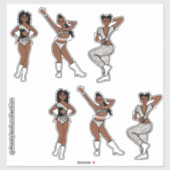 Tri Style Zwart Wit Zilver Danser #1 Sticker (Vel)