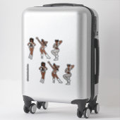 Tri Style Zwart Wit Zilver Danser #1 Sticker (Koffer)