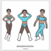 Tri-Styled Dancer Aqua #1 Sticker (Vel)