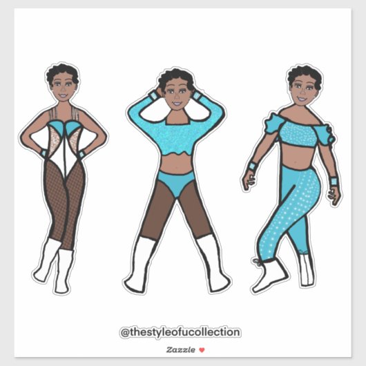 Tri-Styled Dancer Aqua #1 Sticker (Vel)