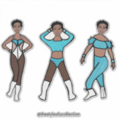Tri-Styled Dancer Aqua #1 Sticker (Voorkant)