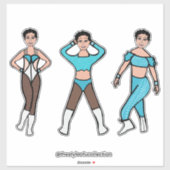 Tri-Styled Dancer Aqua #2 Sticker (Vel)