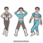 Tri-Styled Dancer Aqua #2 Sticker (Voorkant)