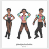 Tri-Styled Dancer Pastel & Zwart #1 Sticker (Vel)