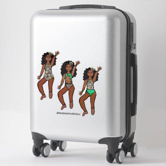 Tri-Styled Dancer Peacock #1  Sticker (Koffer)