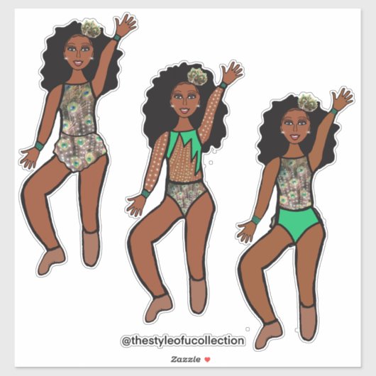 Tri-Styled Dancer Peacock #1 Sticker (Vel)