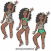 Tri-Styled Dancer Peacock #1 Sticker (Voorkant)