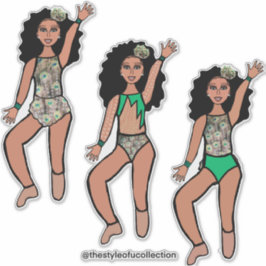 Tri-Styled Dancer Peacock #2 Sticker