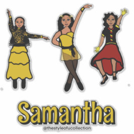 Tri- Styled Red Yellow Black Dancer #2 Sticker