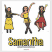 Tri- Styled Red Yellow Black Dancer #2 Sticker (Vel)