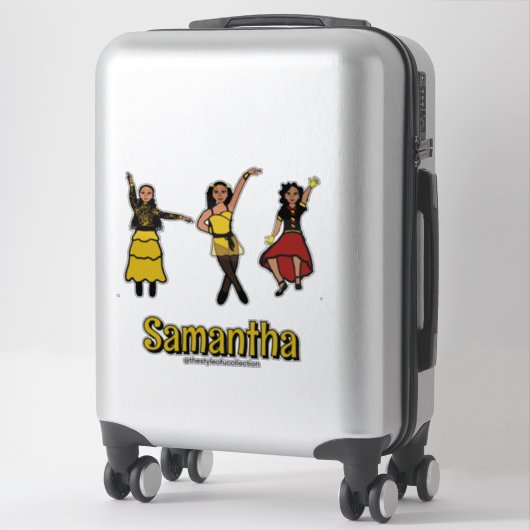 Tri- Styled Red Yellow Black Dancer #2 Sticker (Koffer)