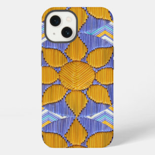 Tri Sunflower Blue Chevron iPhone 13 Hoesje