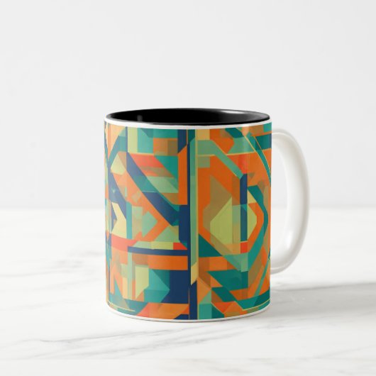 Tri-tone Geometric Harmony Design Mok (Voorkant rechts)