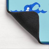 Tri-toon-logo in blauw voor mousepad muismat (Hoek)