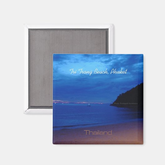 Tri Trang Beach Phuket Thailand foto magneten (Voorkant / Achterkant)