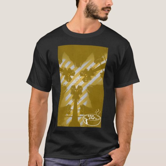 Tri Trees (geel) Donkere T-shirt (Voorkant)