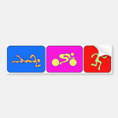 TRI Triathlon Figures Bumpersticker (Voorkant)