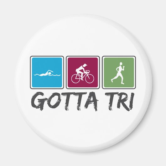 tri (Triathlon) Magneet (Voorkant)