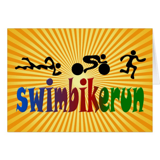 TRI Triathlon Swim Bike run BLACK Bumper Design (Voorkant Horizontaal)