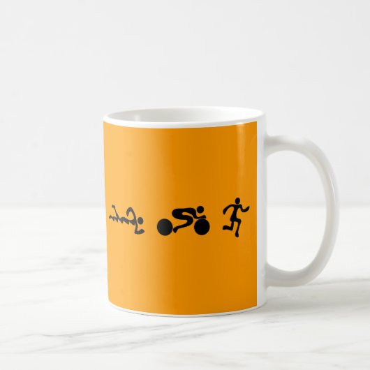 TRI Triathlon Swim Bike run BLACK Bumper Design Koffiemok (Rechts)