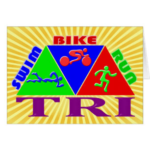 TRI Triathlon Swim Bike Run PYRAMID-ontwerp