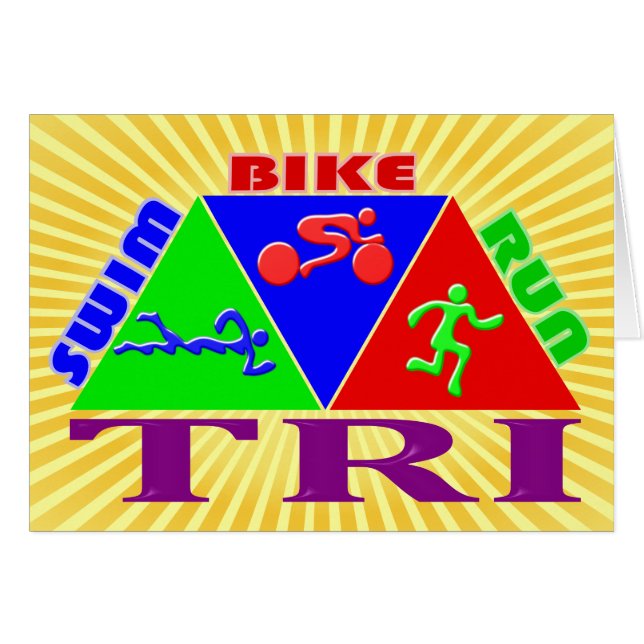 TRI Triathlon Swim Bike Run PYRAMID-ontwerp (Voorkant Horizontaal)