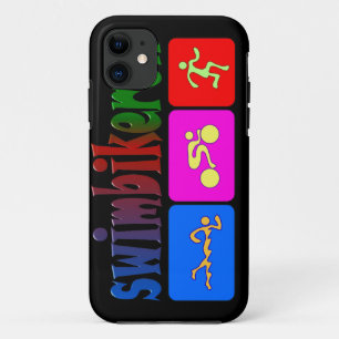 TRI Triathlon Swim Bike run RAINBOW-ontwerp Case-Mate iPhone Case