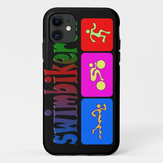 TRI Triathlon Swim Bike run RAINBOW-ontwerp Case-Mate iPhone Case (Achterkant)