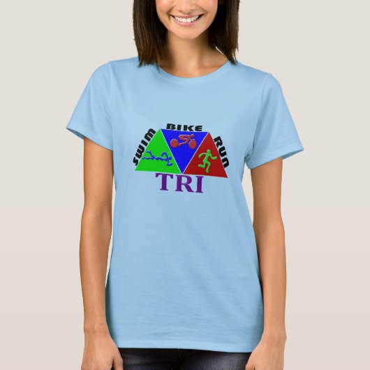 TRI Triathlon Swim Bike run TRI T-Shirt (Voorkant)