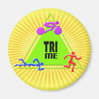 TRI Triathlon Swim Bike run TRIANGELE TRI ME Desig Magneet