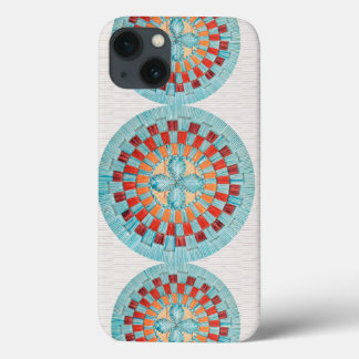 Tri Turquoise Flower Case-Mate iPhone Case