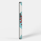 Tri Turquoise Flower iPhone Hoesje (Rechterkant)