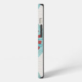 Tri Turquoise Flower iPhone Hoesje (Linkerkant)