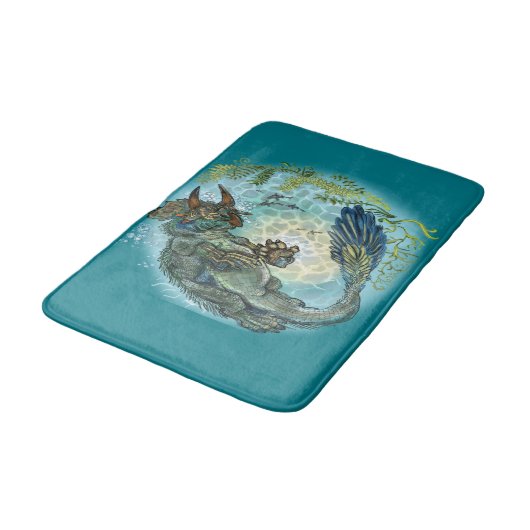 Tri-turtletops Dinosaur Badmat (Gekanteld)